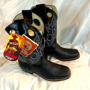 Durango black leather boots bullnose toe (new) nice quality boots !🤠